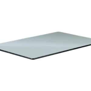 plateau rectangulaire mélaminé gris table collectivité