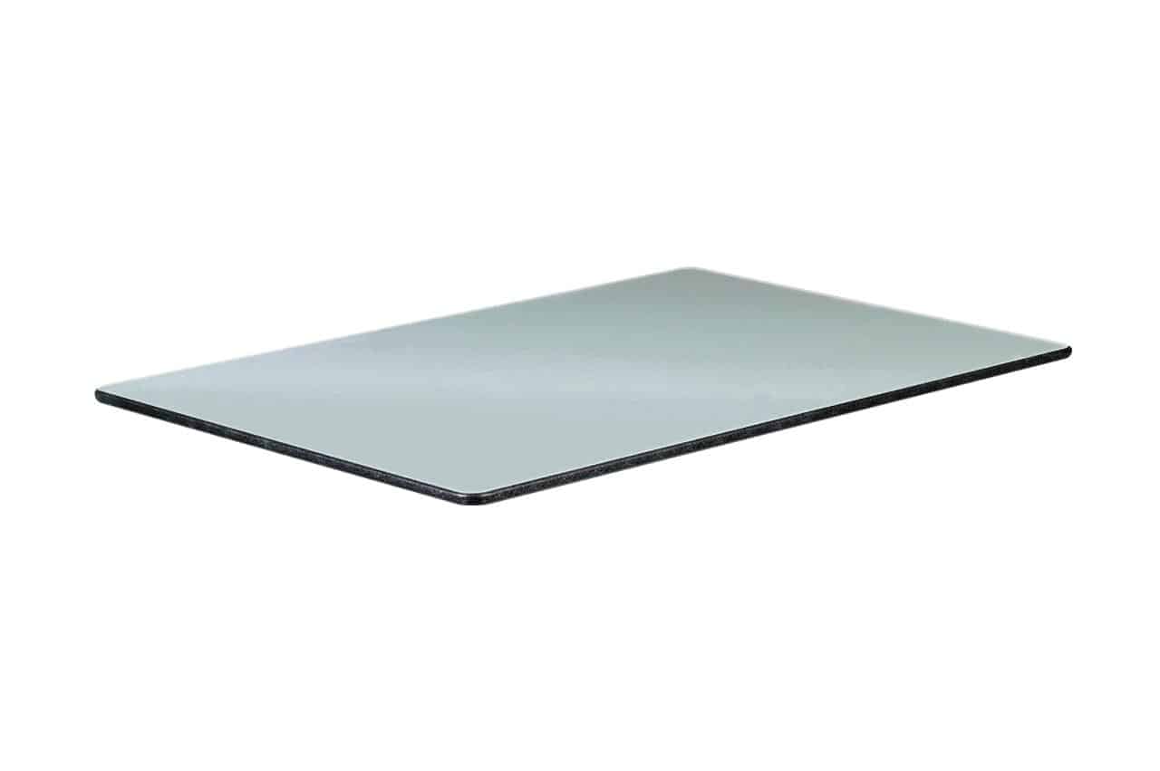 plateau rectangulaire mélaminé gris table collectivité