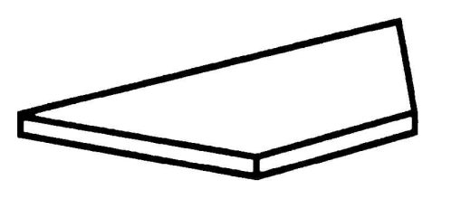 Plateau trapézoïdal mélaminé épaisseur 18